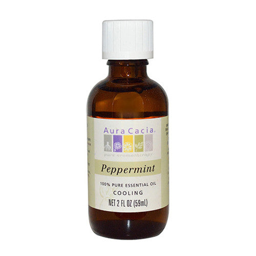 Aura Cacia 100% Pure Essential Oil Cooling Peppermint (Mentha Piperita) - 2 Oz